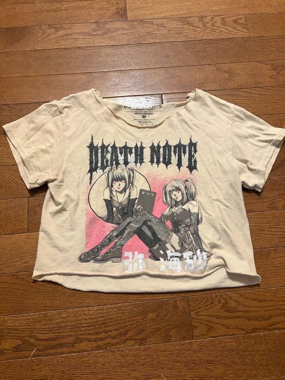 Ripple Junction Death Note Misa Amane Crop T-Shirt Size S Beige Cotton